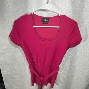 It’s Our Time Hot Pink Short Sleeve Sweater